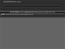 Tablet Screenshot of deaddiscdoctor.com